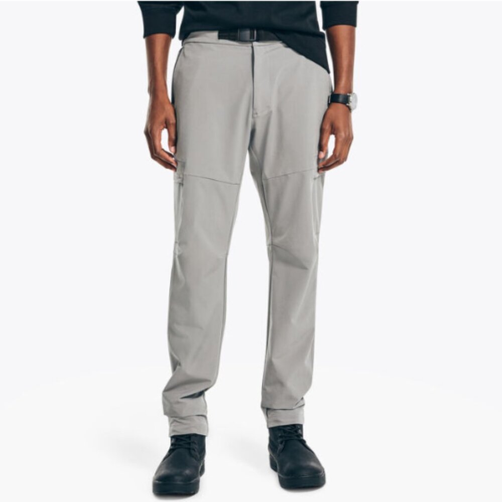 Nautica NavTech Gray Utility Pant mens size 34x30 Water Repellent Cargo Stretch